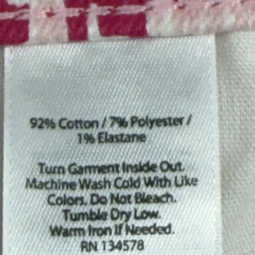 Vineyard Vines Salt Island Skinny Jeans Women Size 0 Pink Tile Print Denim